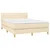 Vidaxl Box spring postelja z vzmetnico krem 140x200 cm blago