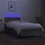 Vidaxl Box spring postelja z vzmetnico LED taupe 90x190 cm blago