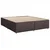 Vidaxl Box spring postelja z vzmetnico temno rjav 200x200 cm blago
