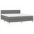 Vidaxl Box spring postelja z vzmetnico LED temno siva 180x200 cm blago