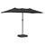Vrtni suncobran Crna 385 x 209 x 244 cm Poliester