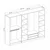 Hanah Home Garderober Kale Plus-7804, 270x210x52 cm, Sivi