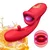 Adam i Eva Vibrator sa vibracijom, jezikom i funkcijom za squirt, Crveni