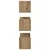 Zidne police 3 kom boja artisian hrast 58x18x18 cm drvene