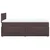 Vidaxl Box spring postelja z vzmetnico temno rjav 120x200 cm blago
