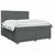 vidaXL Postelja boxspring z vzmetnico Temno siva 180 x 200 cm Blago