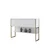 Hanah Home Komoda Luxe 120x80x30cm Zlatno-Bela