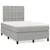 Vidaxl Boxspring postelja z vzmetnico svetlo siva 120x190 cm blago
