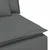 vidaXL Modularni kavč z blazinami temno siv 100 cm