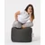 Atelier del Sofa Lazy bag Square Pouf Fume, Sivi