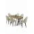 Hanah Home Trpezarijski set, 7 komada, Svetlozeleni