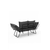 Atelier del Sofa Dvosed na razvlačenje Viper 2, Tamnosivi