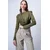 Trend Alacati Stili Ženska bluza Alc-X15063, Kaki