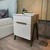 HANAH HOME Neva valnut Noćni stočić, 45x38x63.5cm, Braon-beli
