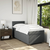 VIDAXL Box spring postelja z vzmetnico temno siva 100x200 cm blago