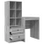 Stol s ladicama s policom s pohranom 2 pcs Siva Sonoma
