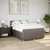 Vidaxl Box spring postelja z vzmetnico taupe 140x200 cm blago