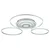 Globo 67824-60 - prigušiva LED plafonska lampa MILES 60W/230V 80,8x99,2 cm srebrna + daljinski upravljač