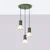 Sollux SL.1873 - Luster na sajli ESTRIA 3xE14/10W/230V pr. 30 cm zelena