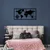 Wallity Zidna dekoracija World Map 7, 121x60cm, Crna