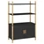 Visoka komoda crna 80 x 40 x 121 cm od konstruiranog drva
