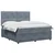 vidaXL Postelja boxspring z vzmetnico Temno siva 180 x 200 cm Žamet