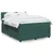 Vidaxl Box spring postelja z vzmetnico temno zelen 140x190 cm žamet