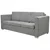 2-dijelni set sofa od tkanine svjetlosivi