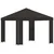 Gazebo 3 x 3 m Antracit Poliester i čelik 190 gsm