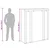 Vidaxl Garderobna omara iz blaga s predelki 45x150x176 cm rjava