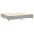 Krevet box spring s madracem LED svjetlosivi 200x200 cm tkanina