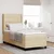 LED Box Spring Krevet s uzglavljem Krema 90 x 190 cm tkanina