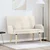 Vidaxl Kavč za 2 osebi Krem 115 x 61 x 87 cm Bouclé
