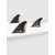 FCS II Reactor PC Medium Tri Retail Fin Set charcoal / black