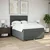 Vidaxl Box spring posteljni z vzmetnico temno siv 140x190 cm blago