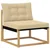 Set vanjskih sofa s jastukom 6 pcs Bijela i bež