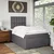 Vidaxl Box spring postelja z vzmetnico siva 120x190 cm umetno usnje