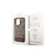 GUESS Maska za iPhone 14 Pro GCUBE PU STRIPES Brown MagSafe