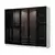 Hanah home Ormar Kale 225x190x52cm Belo-Crni