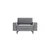 ATELIER DEL SOFA 1-Seat Sofa - fotelja Sparrow Loveseat Fog Grey Walnut