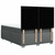 VIDAXL boxspring postelja z vzmetnico (140x200cm, blago), temno siva