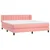 Vidaxl Box spring postelja z vzmetnico roza 160x200 cm žamet