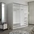 Hanah Home Kale 3165 Garderober, 180x190x52cm, Smeđe-crni