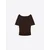 Bershka Majica temno rjava