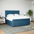 Vidaxl Box spring postelja z vzmetnico temno modra 180x200 cm žamet