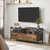 TV omarica z 2 predaloma 120 x 50 x 40 cm rustikalno rjava | VASAGLE