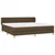 Vidaxl Box spring postelja z vzmetnico temno rjav 200x200 cm blago
