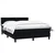 vidaXL Box spring postelja z vzmetnico črna 160x210 cm žamet