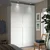 PAX/GRIMO Garderobna omara, bela/bela, 150x66x236 cm