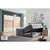 Esposa BOXSPRING POSTELJA 200 cm x 200 cm , tekstil modra, siva